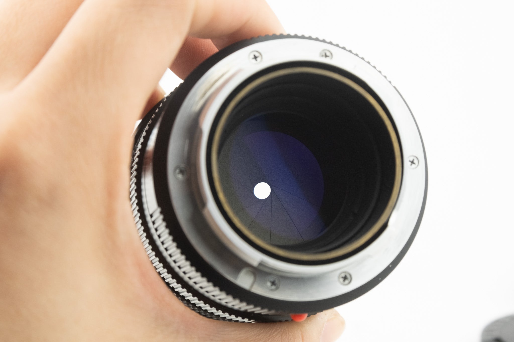 Leica M 90/2 E55 Pre-ASPH – Objektiv mit eingebauter Gegenlichtblende