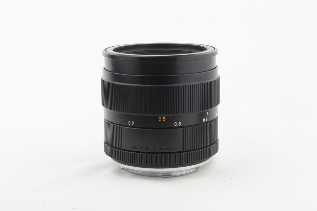 Leica Summicron R 90/2 E55 – Objektiv von vorne mit Deckel