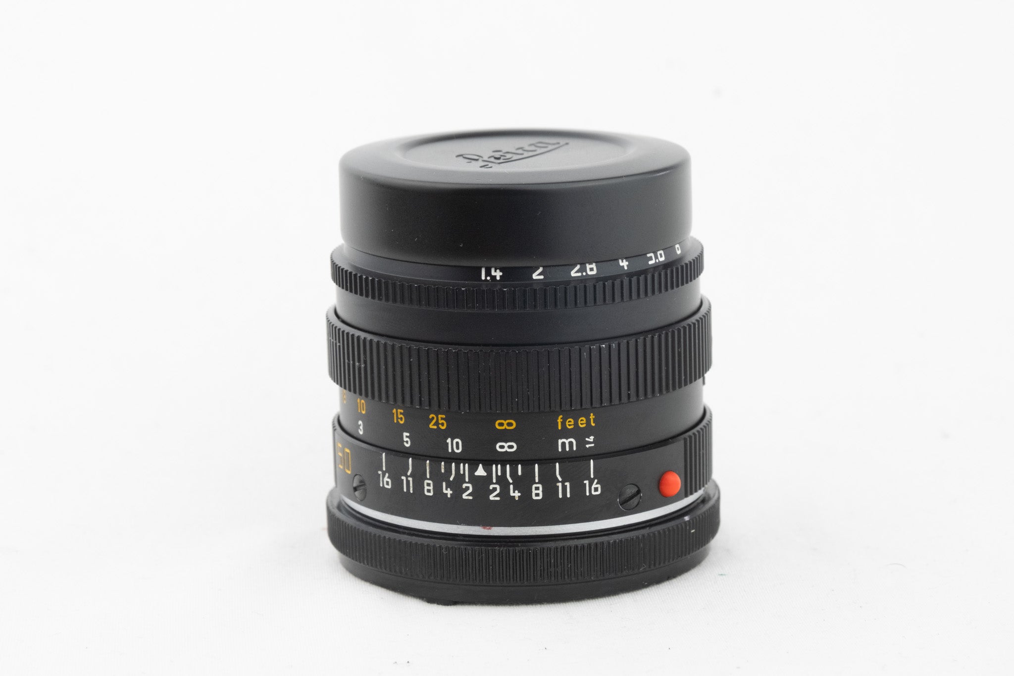 Leica Summilux 50mm f/1.4 E43 II – schwarzes Objektiv mit Goldvergütung