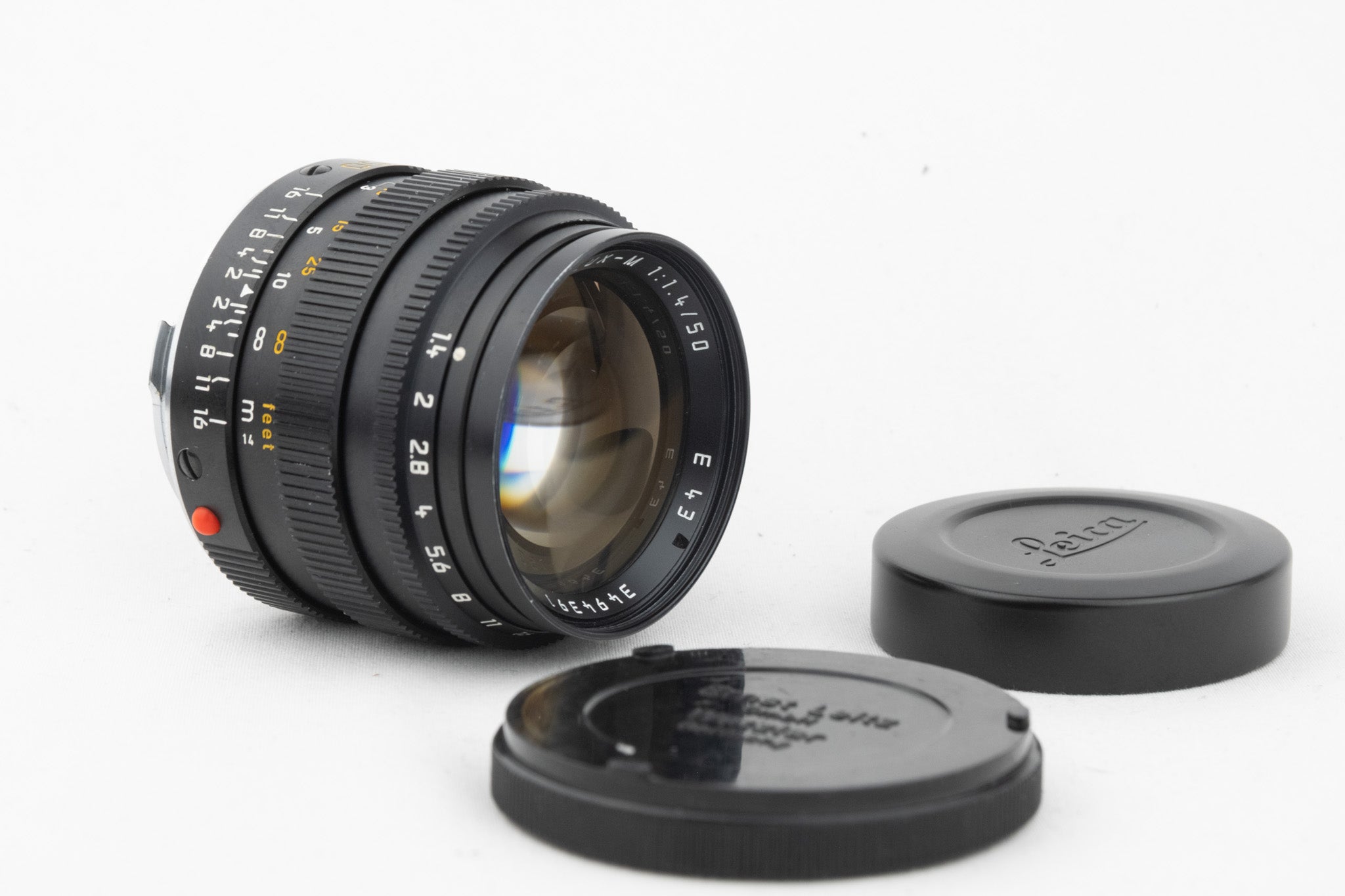 Leica Summilux 50mm f/1.4 E43 II – schwarzes Objektiv mit Goldvergütung