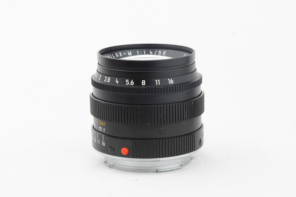 Leica Summilux 50mm f/1.4 E43 II – schwarzes Objektiv mit Goldvergütung