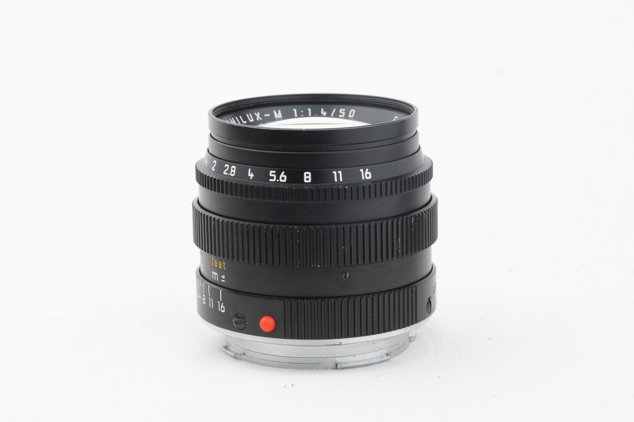 Leica Summilux 50mm f/1.4 E43 II – schwarzes Objektiv mit Goldvergütung