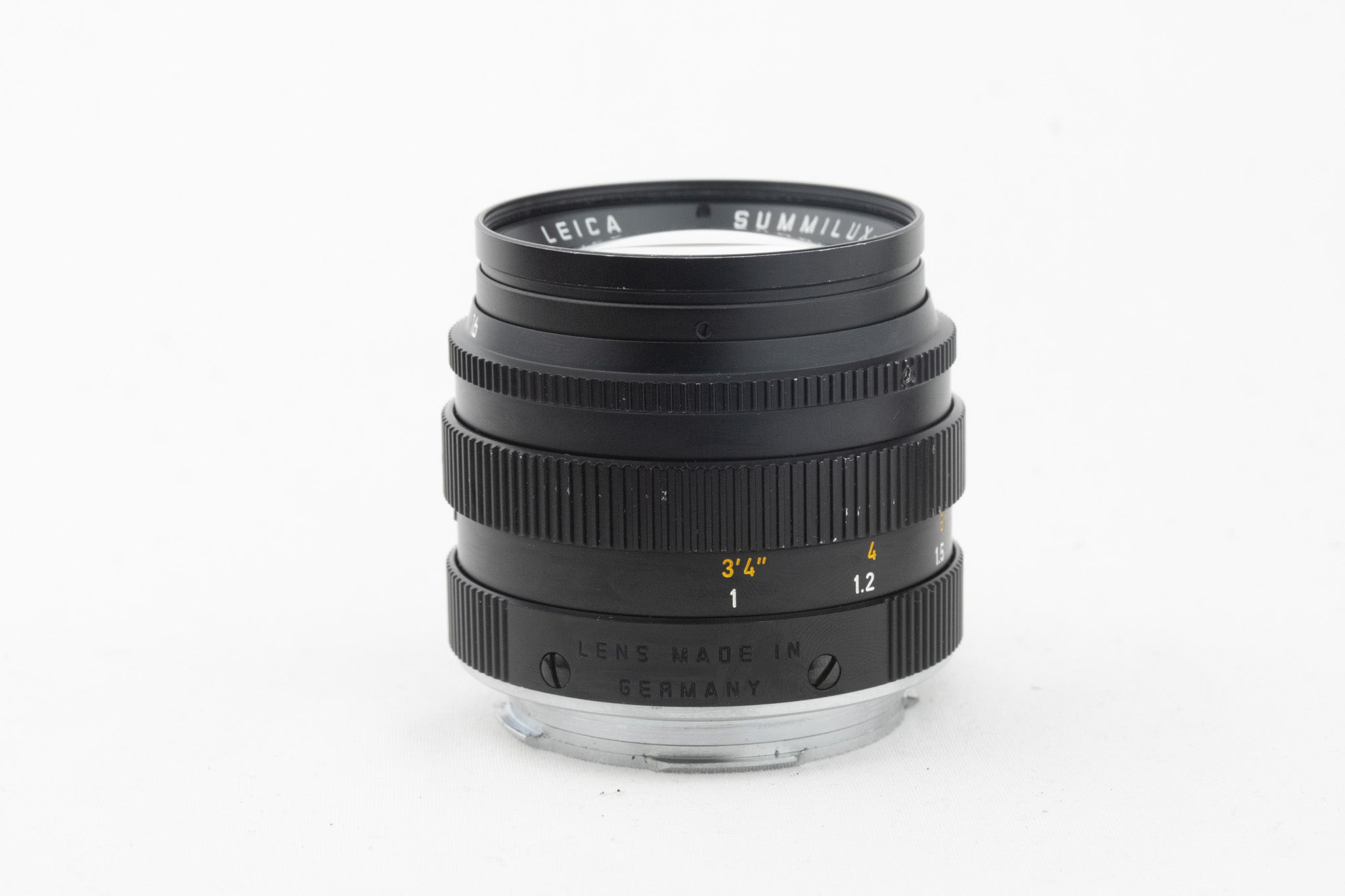 Leica Summilux 50mm f/1.4 E43 II – schwarzes Objektiv mit Goldvergütung